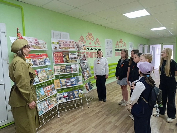 Книжный марш Победы в Октябрьской сельской библиотеке