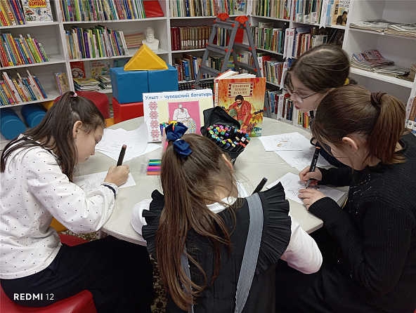 Мастер-класс «От легенды - к рисунку!» в Октябрьской сельской библиотеке